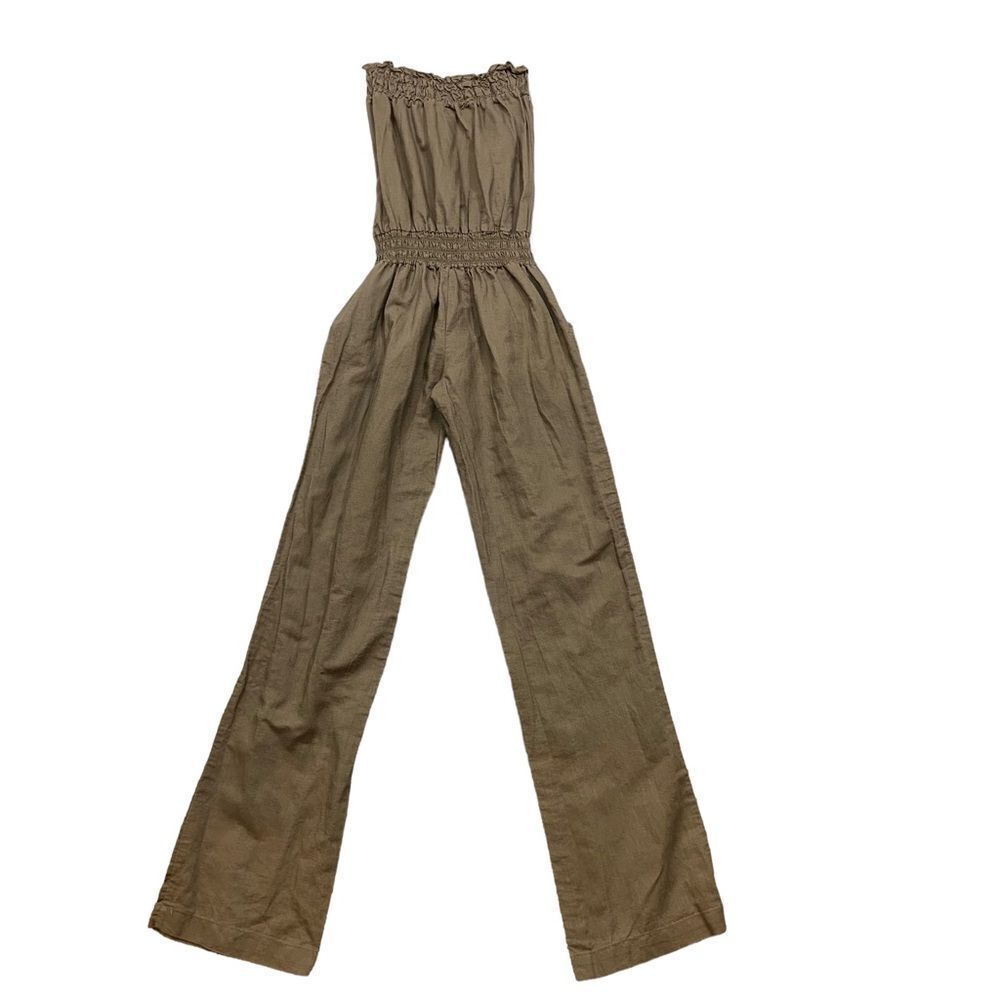 Lipstick Brand Brown Strapless Jumpsuit Size Small
